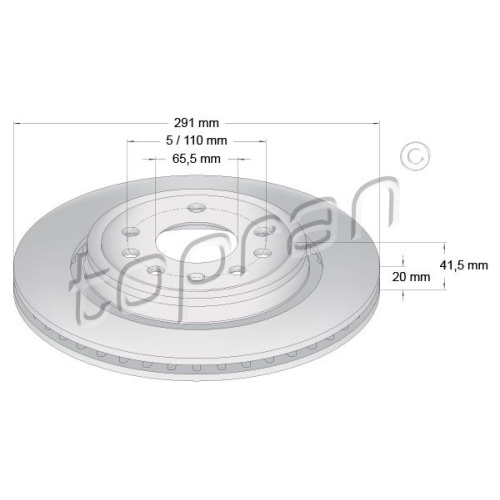 TOPRAN Bremsscheibe COATED