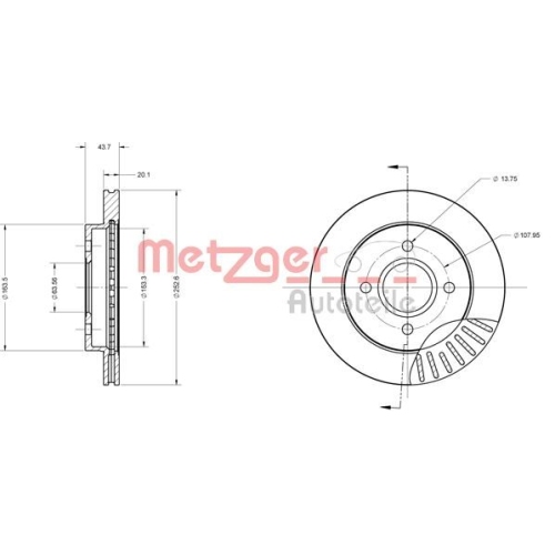 METZGER Bremsscheibe