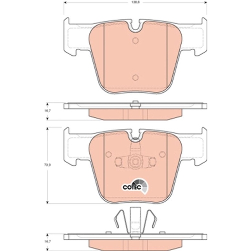 TRW Bremsbelagsatz, Scheibenbremse COTEC