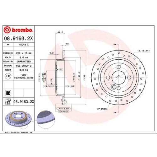 BREMBO Bremsscheibe XTRA LINE - Xtra