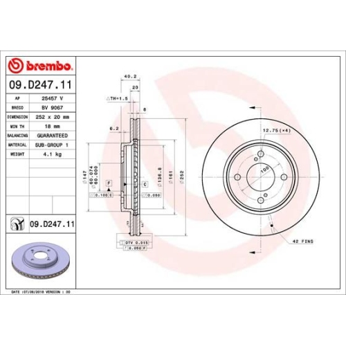 BREMBO Bremsscheibe PRIME LINE - UV Coated