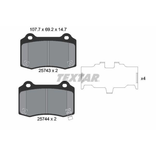TEXTAR Bremsbelagsatz, Scheibenbremse