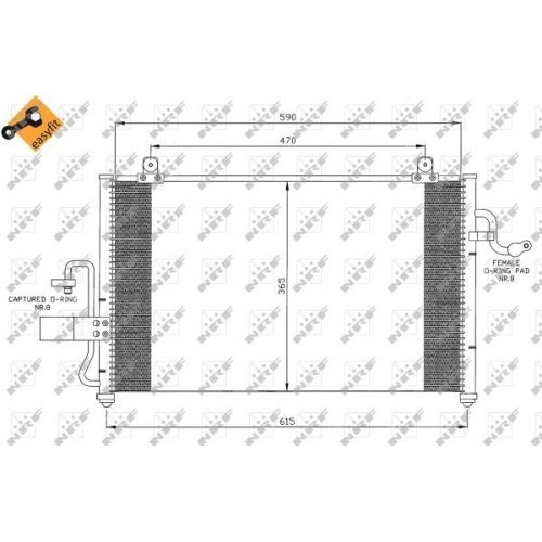 NRF Kondensator, Klimaanlage EASY FIT