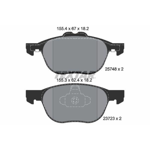 TEXTAR Bremsbelagsatz, Scheibenbremse Q+