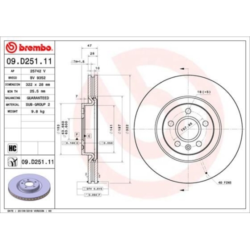 BREMBO Bremsscheibe PRIME LINE - UV Coated