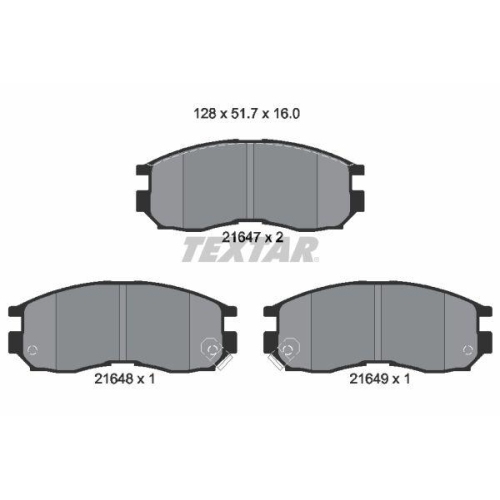 TEXTAR Bremsbelagsatz, Scheibenbremse