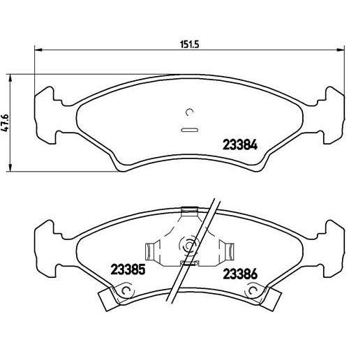 BREMBO Bremsbelagsatz, Scheibenbremse PRIME LINE