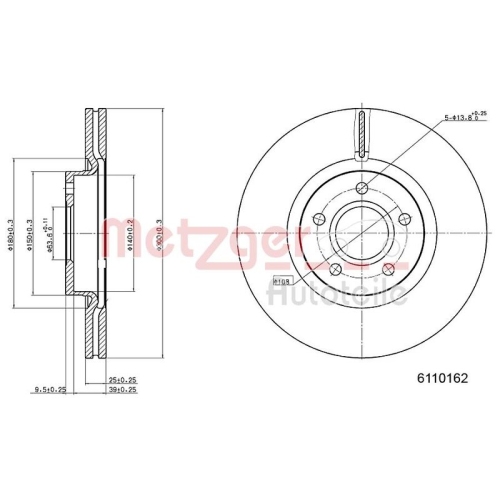 METZGER Bremsscheibe GREENPARTS