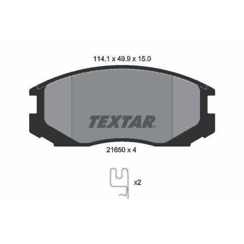 TEXTAR Bremsbelagsatz, Scheibenbremse