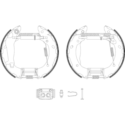HELLA Bremsbackensatz Shoe Kit Pro