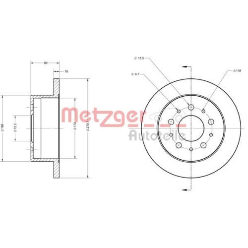 METZGER Bremsscheibe