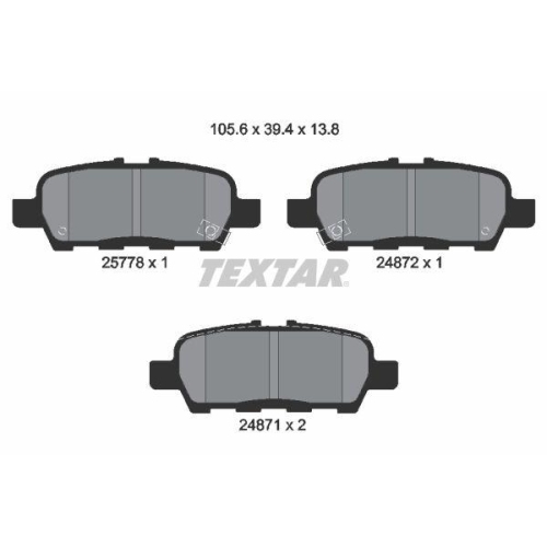 TEXTAR Bremsbelagsatz, Scheibenbremse