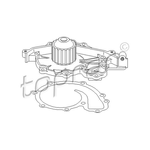 TOPRAN Wasserpumpe, Motorkühlung