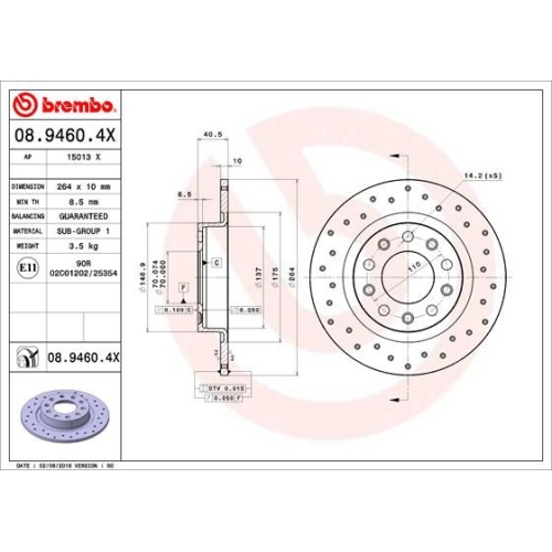 BREMBO Bremsscheibe XTRA LINE - Xtra