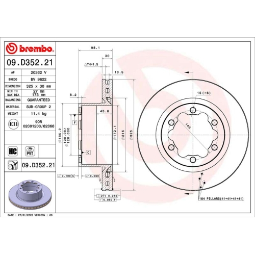 BREMBO Bremsscheibe PRIME LINE - UV Coated