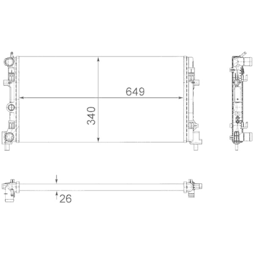 MAHLE Kühler, Motorkühlung BEHR *** PREMIUM LINE ***