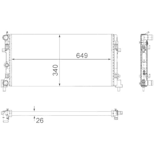 MAHLE Kühler, Motorkühlung BEHR *** PREMIUM LINE ***