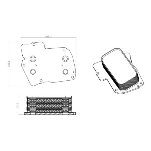 NRF Ölkühler, Motoröl EASY FIT