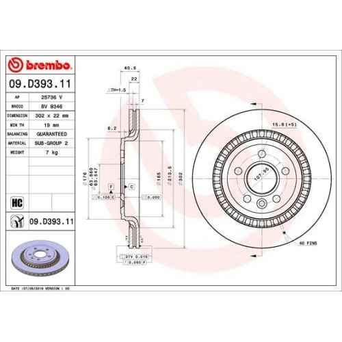 BREMBO Bremsscheibe PRIME LINE - UV Coated