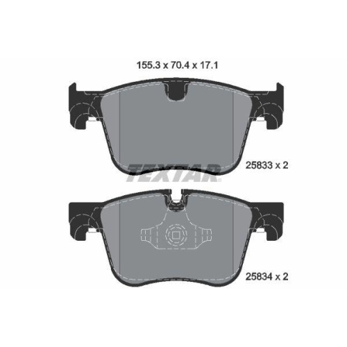 TEXTAR Bremsbelagsatz, Scheibenbremse Q+