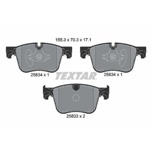 TEXTAR Bremsbelagsatz, Scheibenbremse Q+