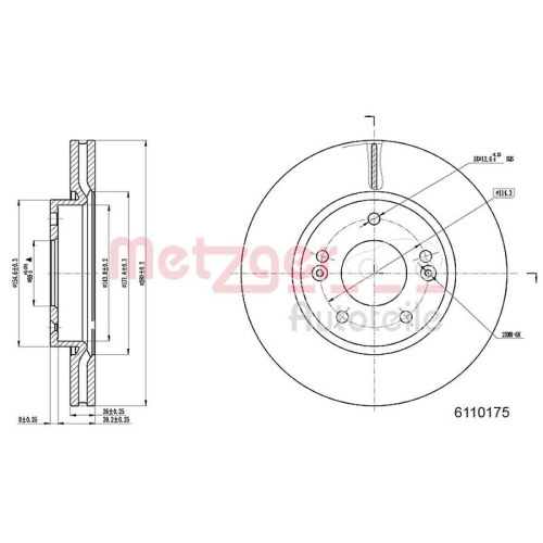 METZGER Bremsscheibe GREENPARTS