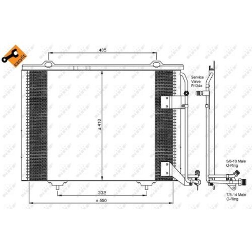 NRF Kondensator, Klimaanlage EASY FIT