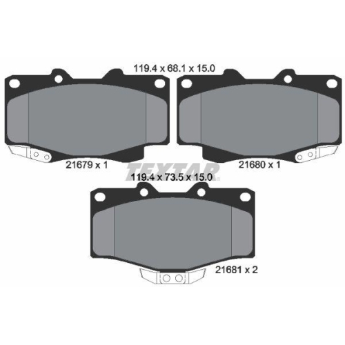 TEXTAR Bremsbelagsatz, Scheibenbremse