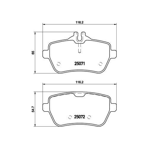 BREMBO Bremsbelagsatz, Scheibenbremse PRIME LINE