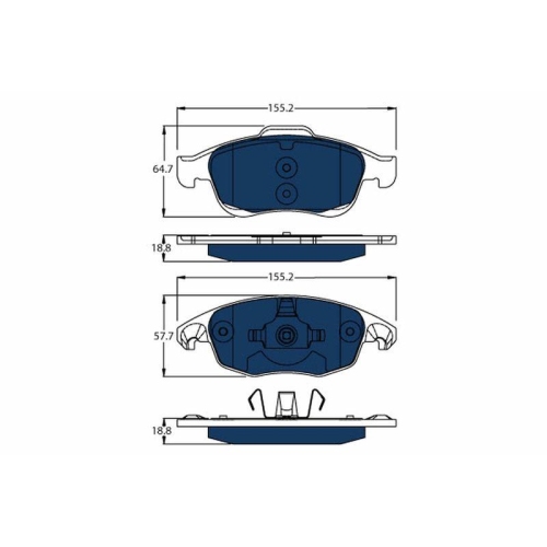 TRW Bremsbelagsatz, Scheibenbremse ELECTRIC BLUE