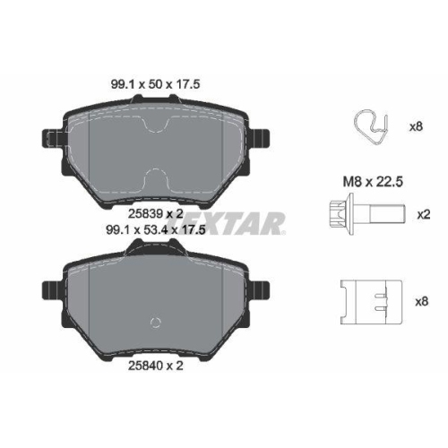 TEXTAR Bremsbelagsatz, Scheibenbremse Q+