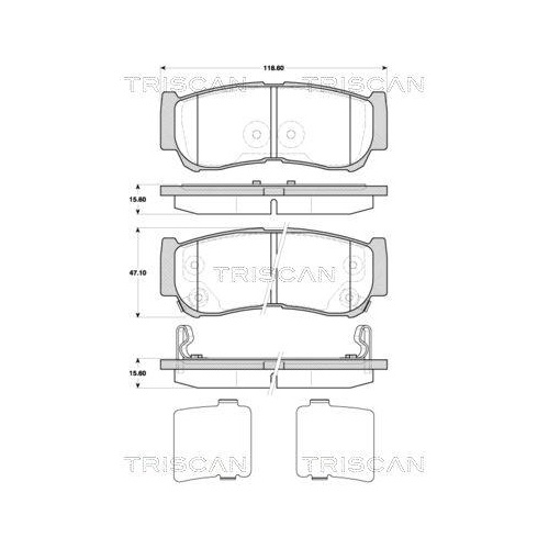 TRISCAN Bremsbelagsatz, Scheibenbremse