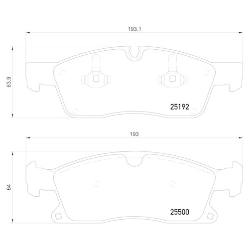 BREMBO Bremsbelagsatz, Scheibenbremse PRIME LINE