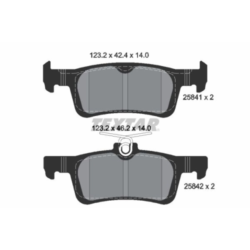 TEXTAR Bremsbelagsatz, Scheibenbremse Q+