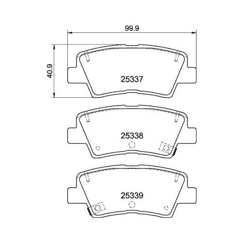 HELLA Bremsbelagsatz, Scheibenbremse