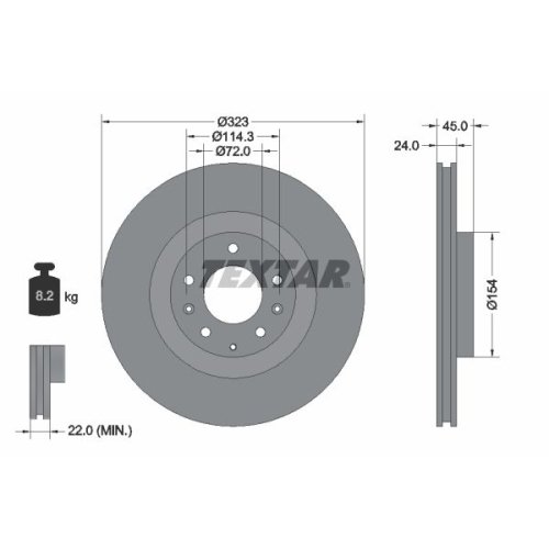 TEXTAR Bremsscheibe PRO