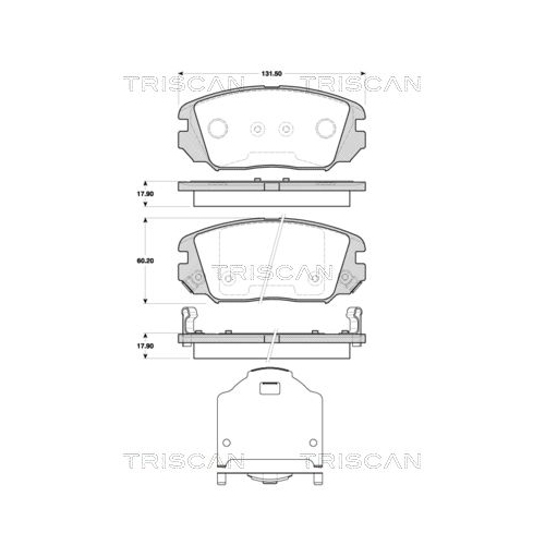 TRISCAN Bremsbelagsatz, Scheibenbremse