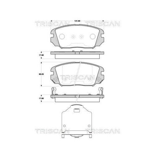 TRISCAN Bremsbelagsatz, Scheibenbremse