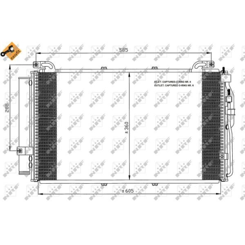 NRF Kondensator, Klimaanlage EASY FIT