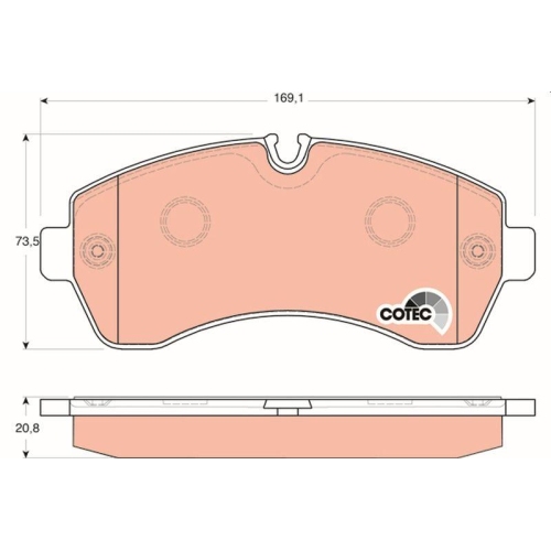 TRW Bremsbelagsatz, Scheibenbremse COTEC