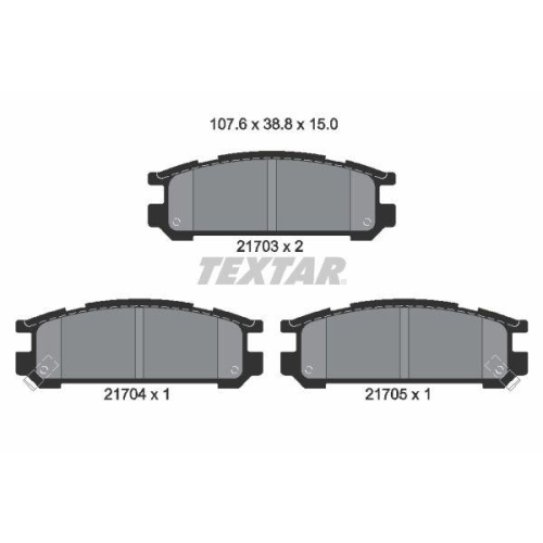 TEXTAR Bremsbelagsatz, Scheibenbremse