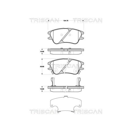 TRISCAN Bremsbelagsatz, Scheibenbremse