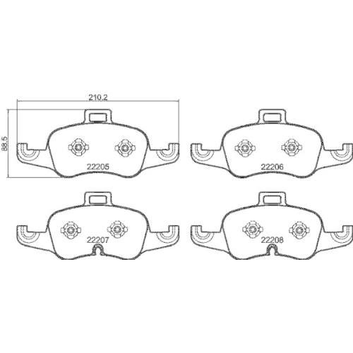 HELLA Bremsbelagsatz, Scheibenbremse