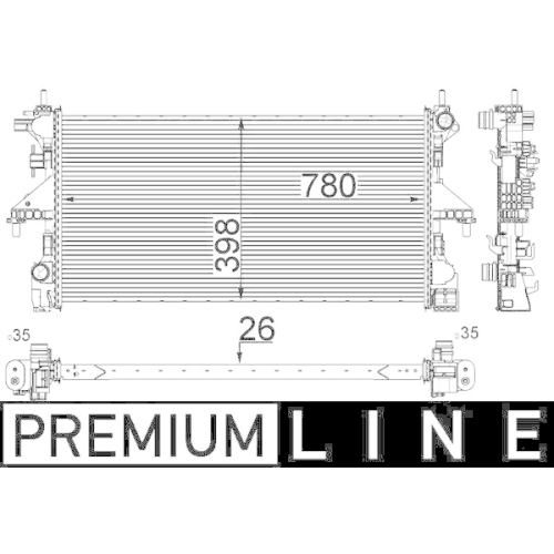 MAHLE Kühler, Motorkühlung BEHR *** PREMIUM LINE ***