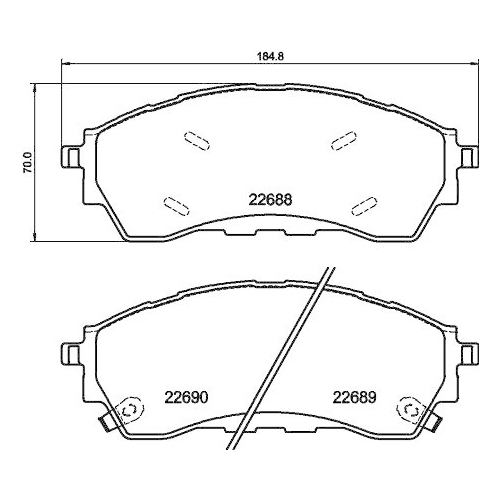 HELLA Bremsbelagsatz, Scheibenbremse