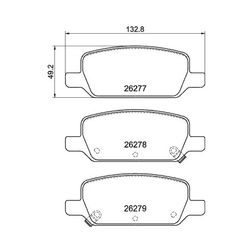 HELLA Bremsbelagsatz, Scheibenbremse