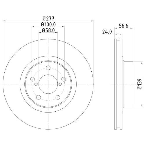 HELLA PAGID Bremsscheibe PRO High Carbon