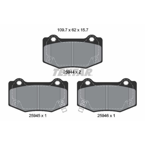 TEXTAR Bremsbelagsatz, Scheibenbremse Q+