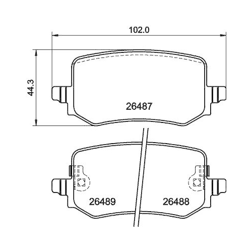 HELLA Bremsbelagsatz, Scheibenbremse