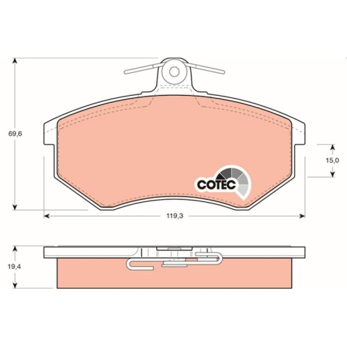 TRW Bremsbelagsatz, Scheibenbremse COTEC